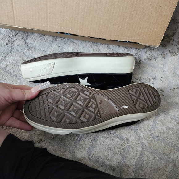 Black velour platform converse - Picture 9 of 9